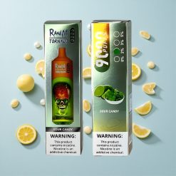 RandM Fumot Tornado 9000 Puffs Szerencseáfonya (Sour Candy) 850 mAh Hungary wholesalers